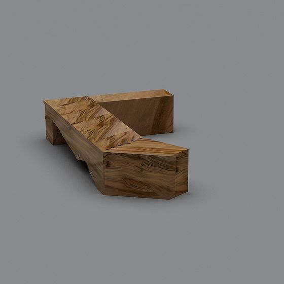 Wooden Stair 3D model with Unique Low-Poly Design
