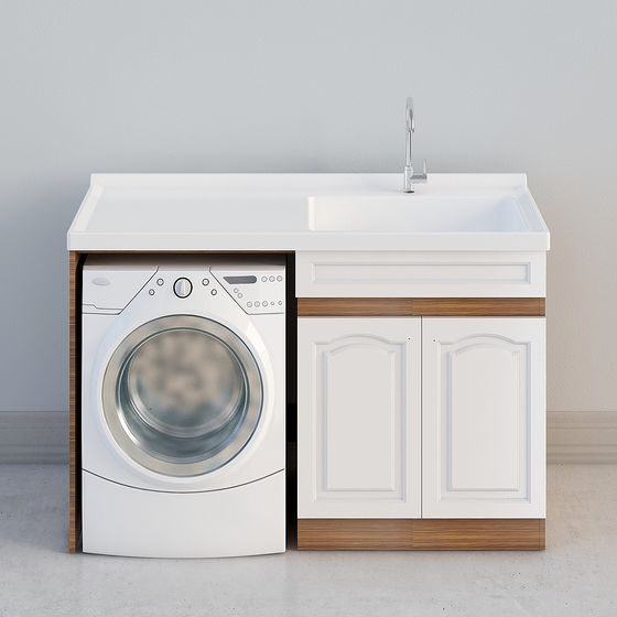 Stylish Laundry Room 3D model for Modern Homes