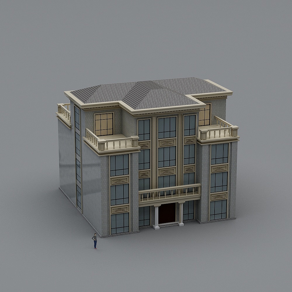 Elegant Modern Residential Villa 3D model