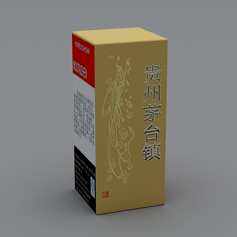 Guizhou Moutai Town Oriental Style Wine Box 3D model