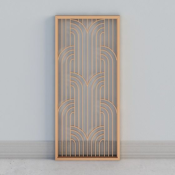 Art Deco Screen 3D model for Creative Projects