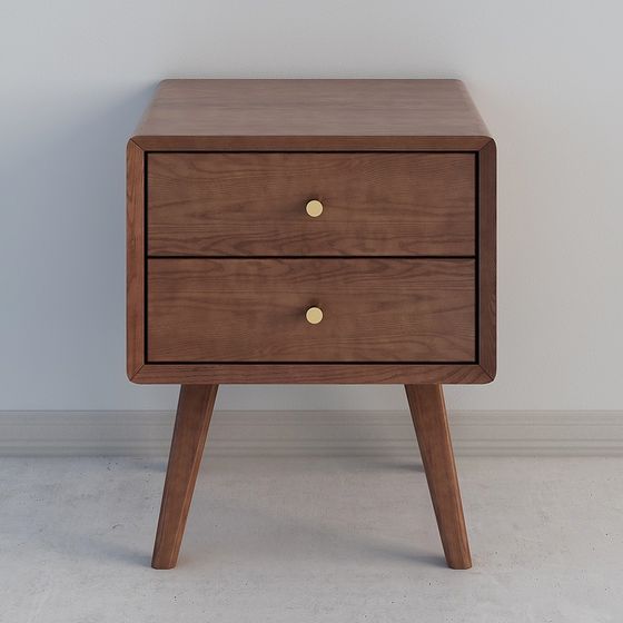 Mesa de noche de madera maciza de la serie nórdica Huasongju 227-15 s