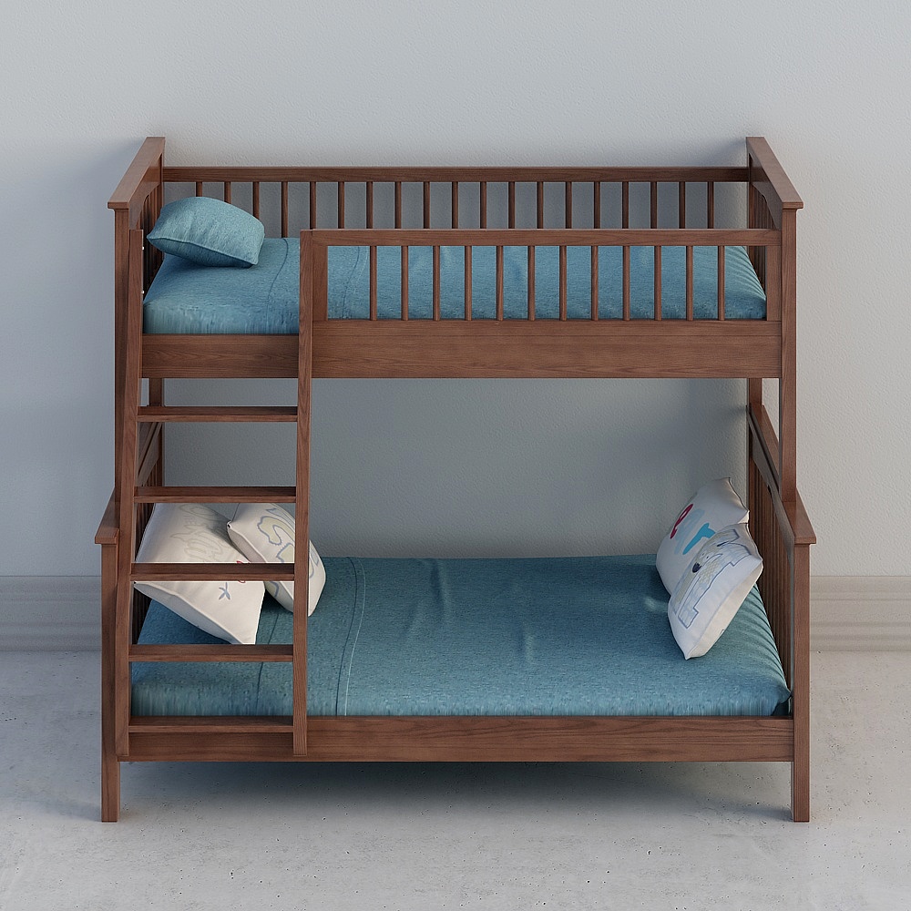 Série Nordique W81-15 Lits superposés en bois massif de 1,3 mètres (échelles suspendues)