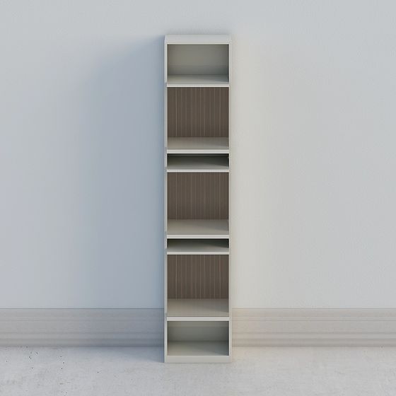 Stylish Low-Polygon 3D Bookshelf Model