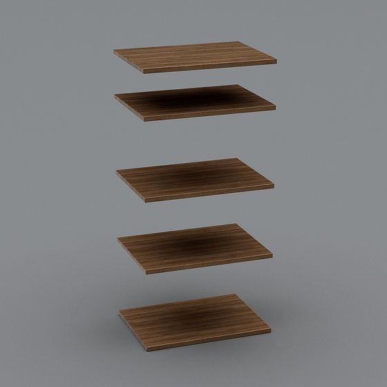 Elegant Floating Wood Board 3D model for Creative Projects
