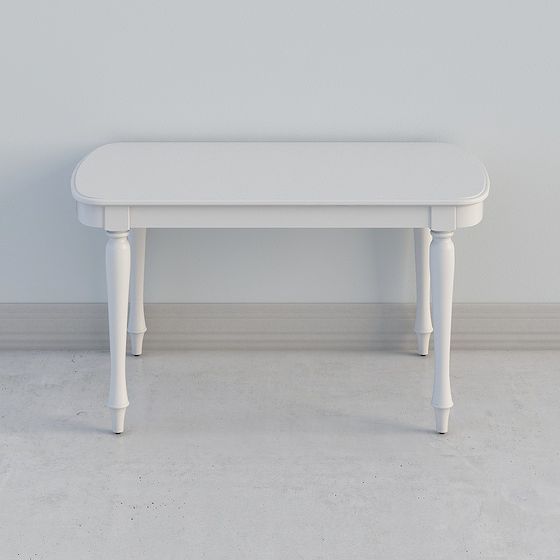 Classic White Table 3D model for Creative Projects