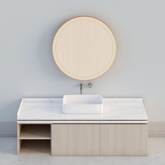 Minimalist Bathroom Vanity 3D model