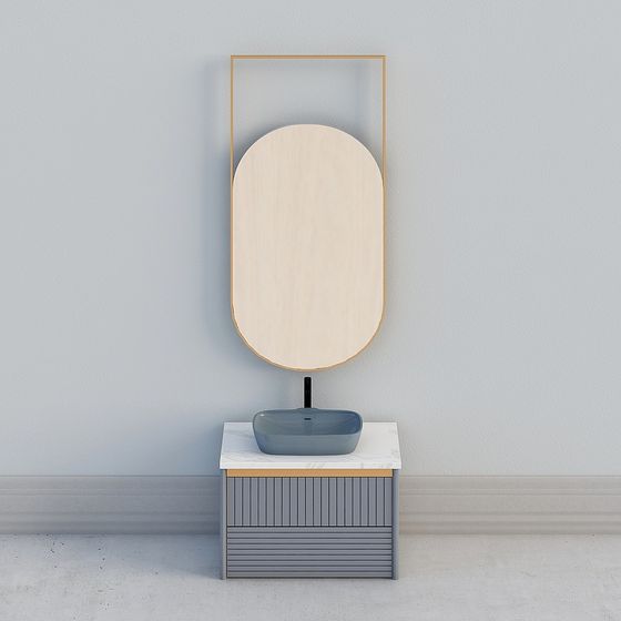 Elegant Bathroom Vanity 3D model for Modern Spaces
