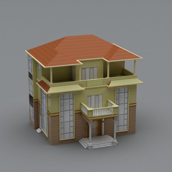 Modern Southeast Asian Inspired House 3D model