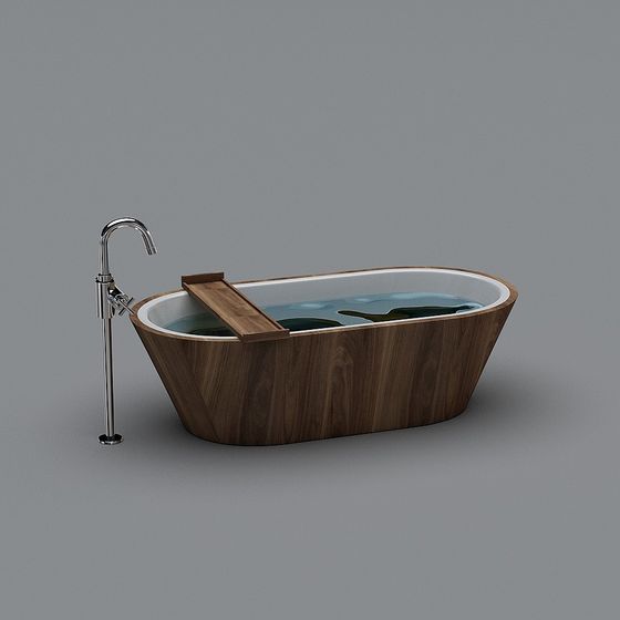 Elegant Geometric Bathtub 3D model