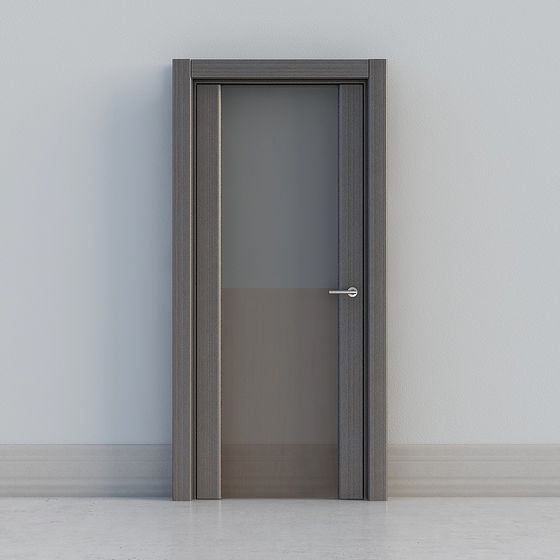 Elegant Low-Polygon Interior Door 3D model