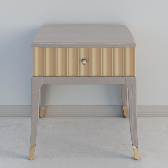 Elegant Bedside Table 3D model for Modern Interiors