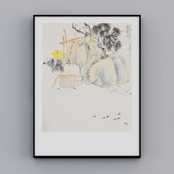 Artistic Low-Poly Pumpkin 3D model