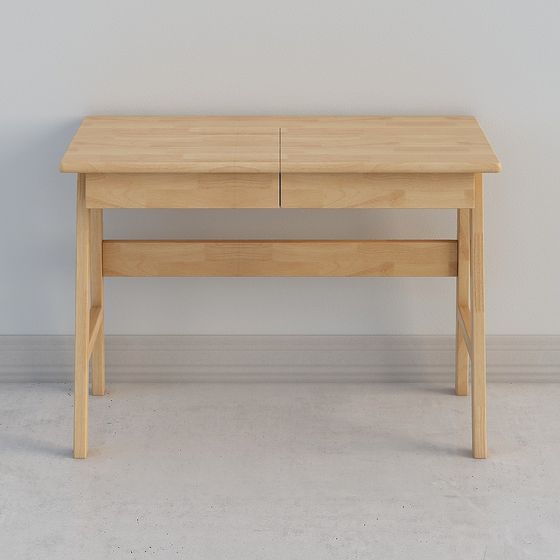 Low-Polygon Wooden Desk 3D model