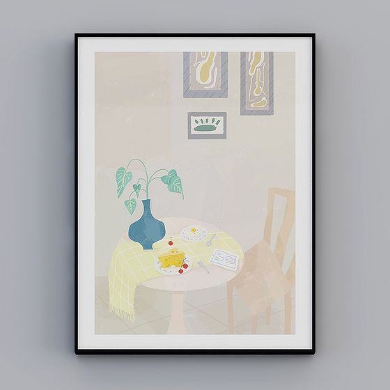 Afternoon Tea Break Low-Poly 3D model