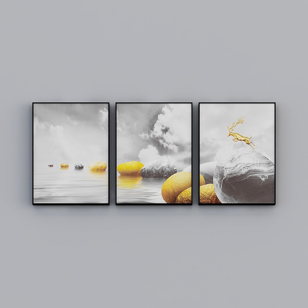 Belle Peinture Glorieuse - Simplicité Moderne - LALB-33762-1-2-3 - Peinture Décorative