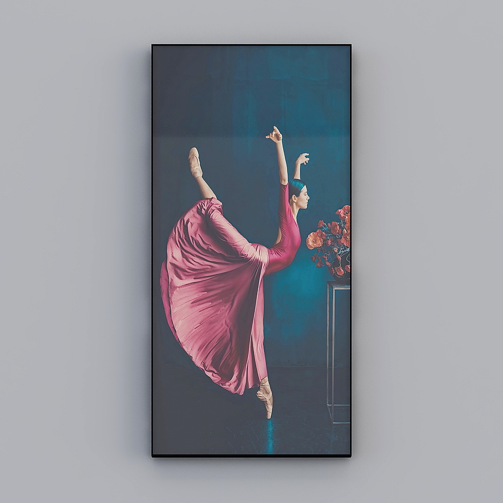 Elegant Ballet Dancer 3D model