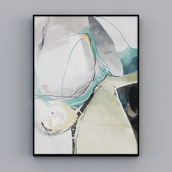 Abstract Painting 3D Model for Modern Art Exploration