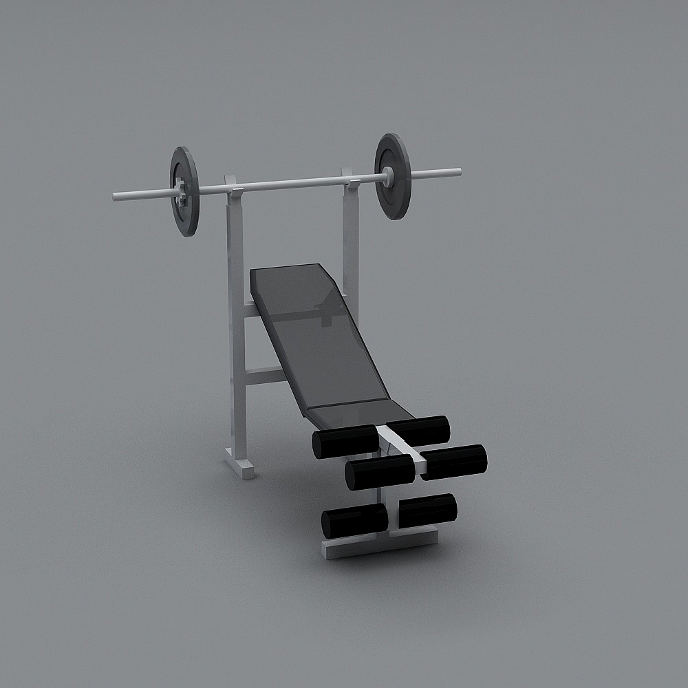Low Poly Fitness Equipment 3D model