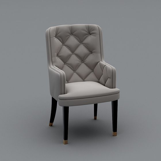 Stylish Leather Chair 3D model for Contemporary Spaces