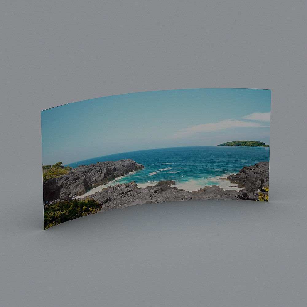 Stunning Rocky Beach 3D model for Coastal Paradise