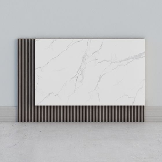 Affordable Luxury TV Wall 3D Model in Black