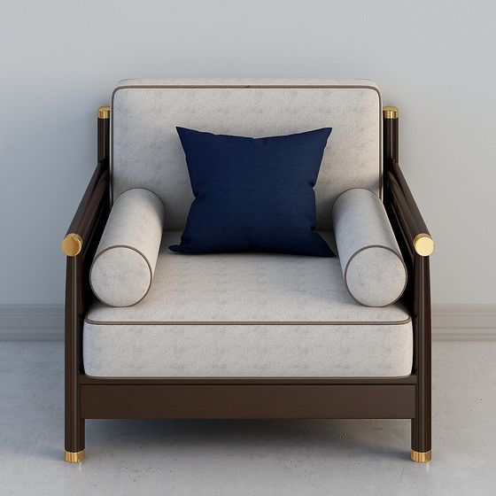 Urban Elegance Single Sofa 3D model