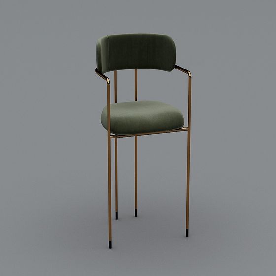 Elegant Low-Poly Chair 3D Model