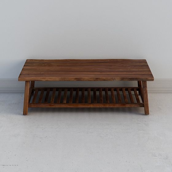 Elegant Urban Wooden Bench 3D model
