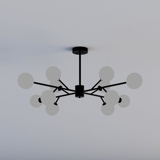 Sphere Cascade Pendant Light 3D model