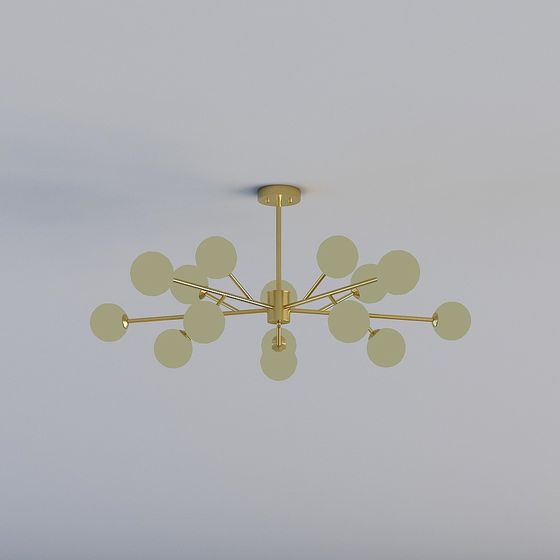 Sputnik Chandelier 3D Model for Stylish Interiors