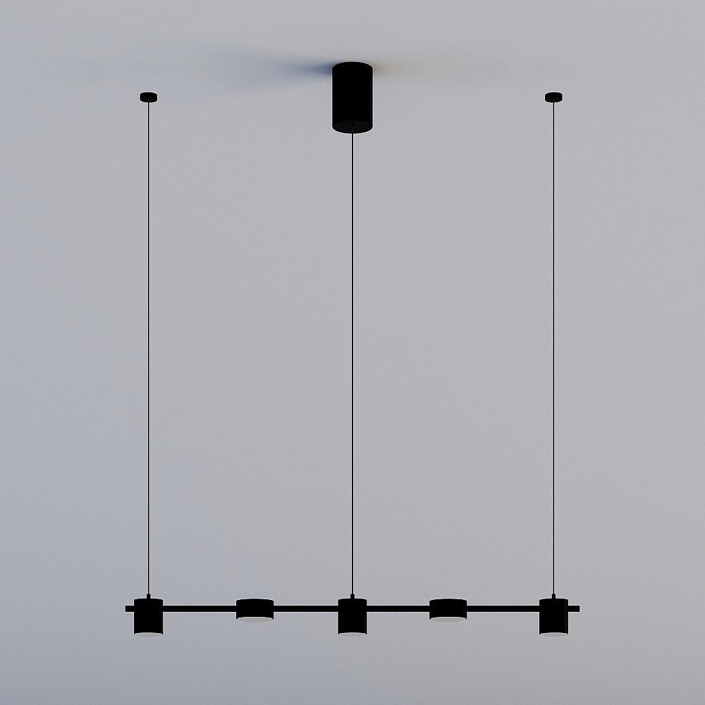 D283-Black Landy Lighting Original Designer Bar Chandelier Light Luxury Gold Villa Table Lighting Long Stripe Lights Minimalist Wind Restaurant Lights