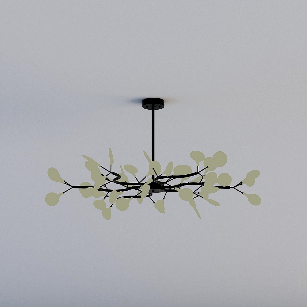 Low Poly Nature-Inspired Chandelier 3D model