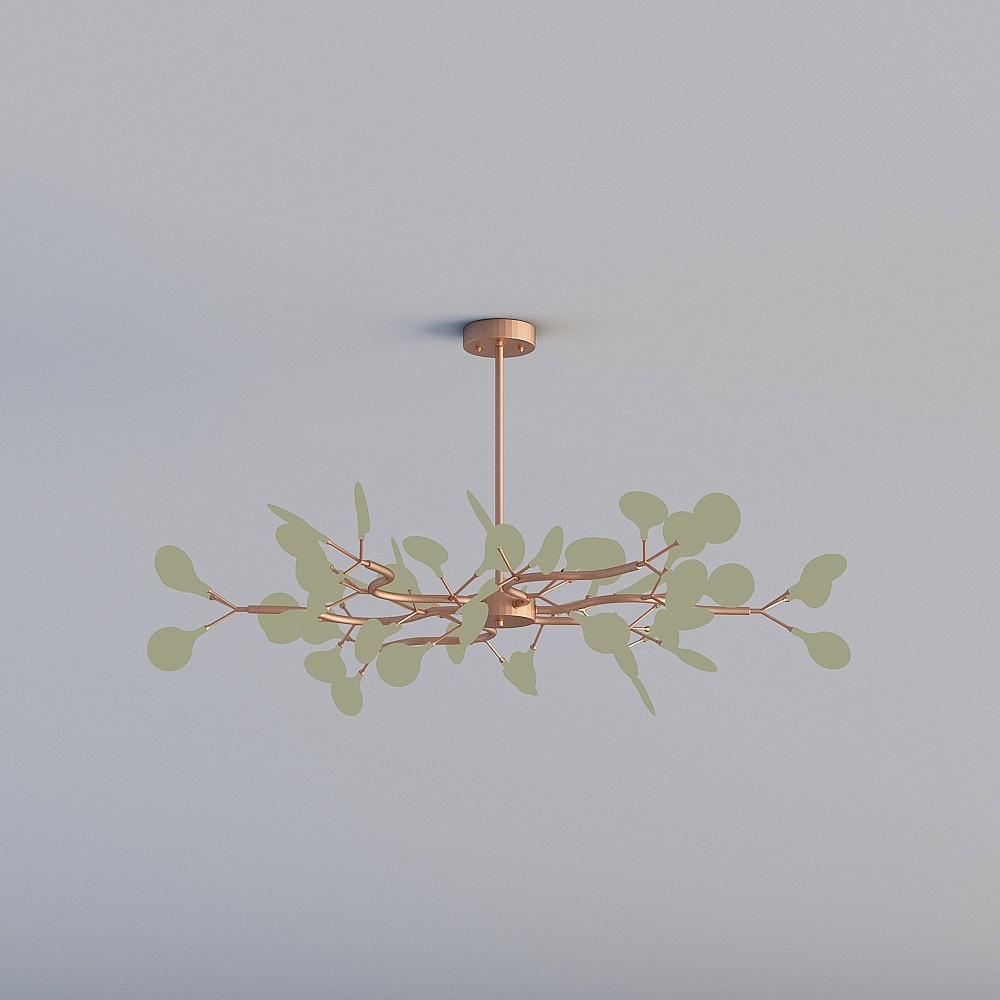 D628-54-Rose Gold Landy Lighting Light Luxury Chandelier Nordic Minimalist Ins Mesh Red Firefly Bedroom Lighting Creative Personality Atmospheric Home Living Room Light