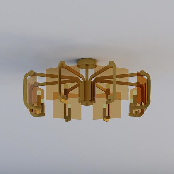 Futuristic Pendant Lamp 3D model