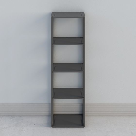 Practical Black Kitchen Storage Rack 3D Model
