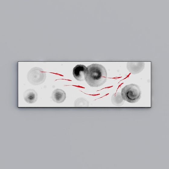 Aquatic School of Fish 3D model for Creative Projects