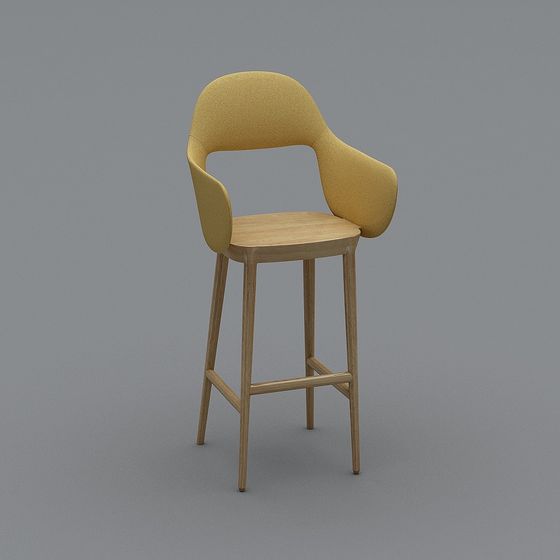 Cozy Barstool 3D model