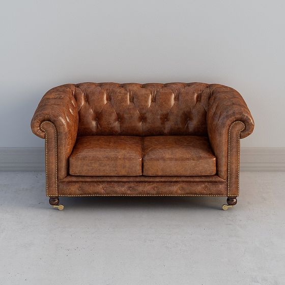 Classic Chesterfield Sofa 3D model