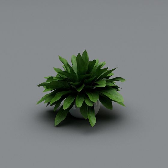 Vibrant Greenery Low-Poly Plant 3D model