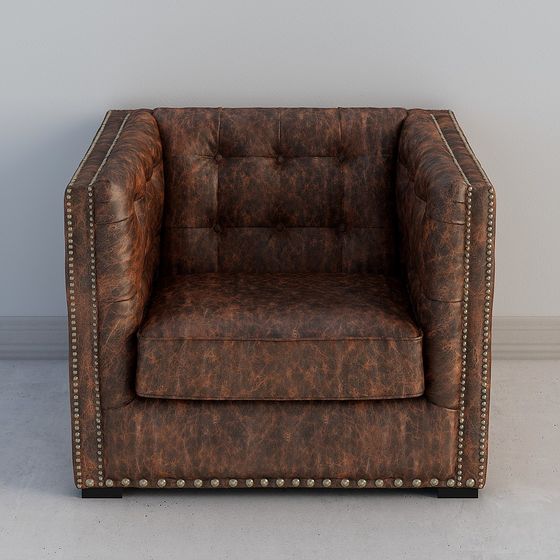 Industrial Leather Chair 3D model