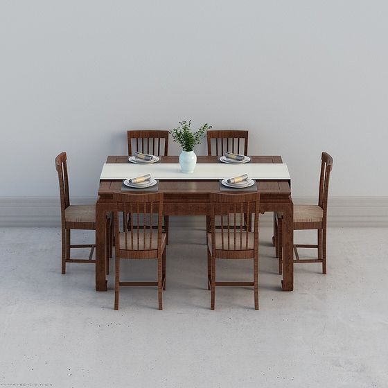 Table en bois massif de type A