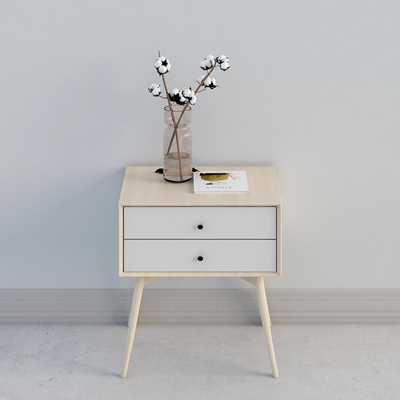 Mid-Century Modern Nightstand 3D model