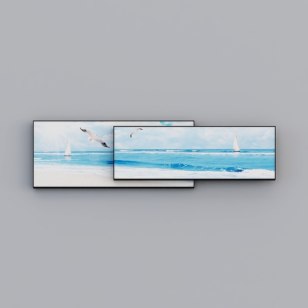 Courtesy full house with painting - modern living room decorative painting - superimposed double-decker - love of the harbor L