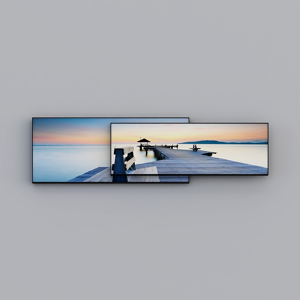 Courtesy full house with painting - modern living room decorative painting - superimposed double -Love Harbor H