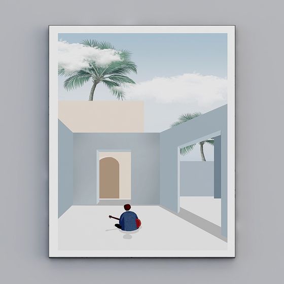 Seaside Cottage 3D model for Serenity and Dreams