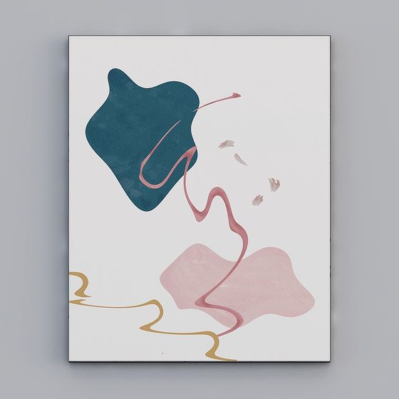 Abstract Flowing 3D Model for Creative Projects