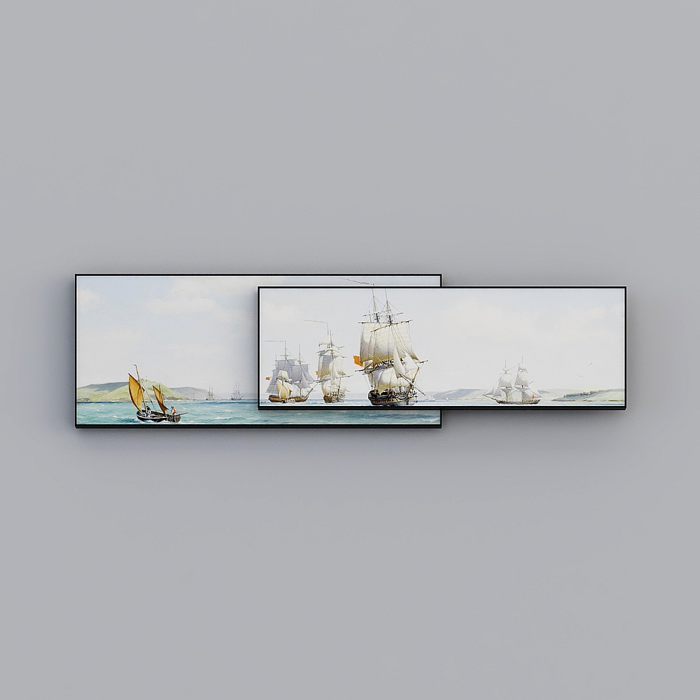 Courtesy full house with painting - modern living room decoration painting - superimposed double-decker - ride the wind breaking waves N