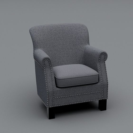 Stylish Low-Polygon Lounge Chair 3D model