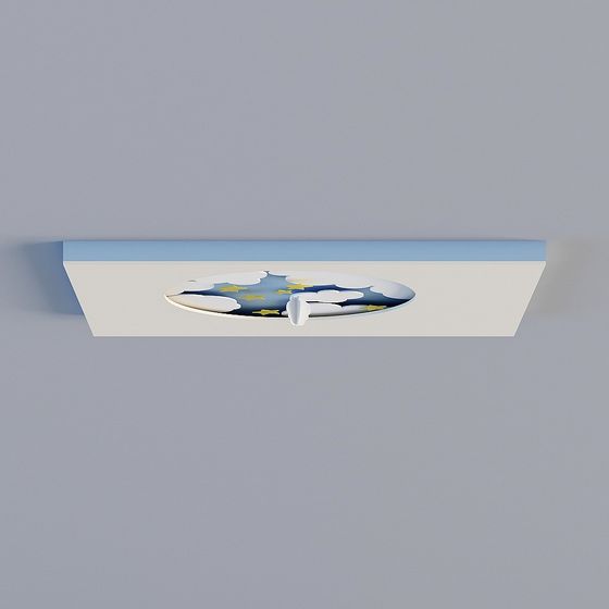 Dreamy Low-Poly Ceiling Light 3D model